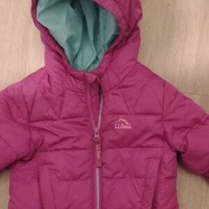 L.L. Bean Magenta Jacket with Teal Lining